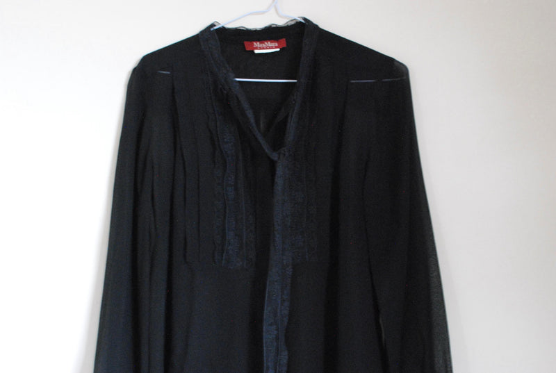 MaxMara Black Lace Blouse