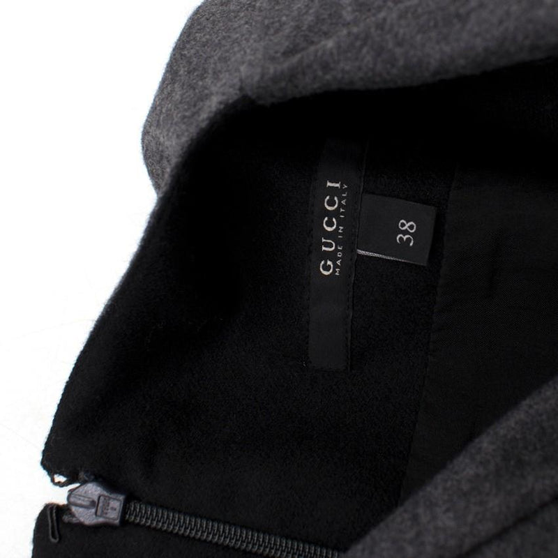 Gucci Grey Wool Tailored Dress