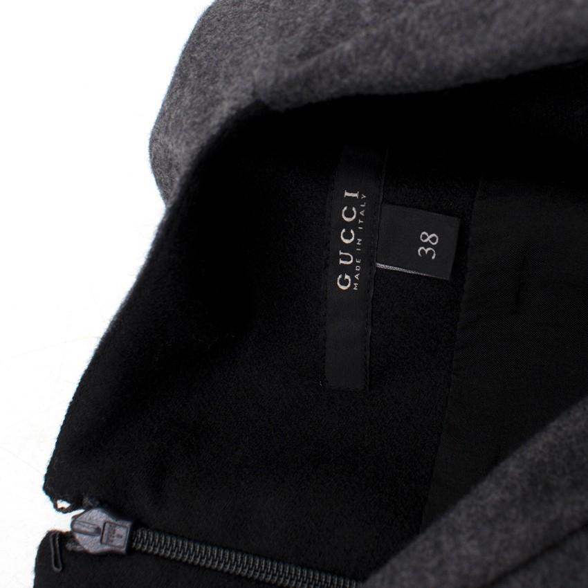 Gucci Grey Wool Tailored Dress