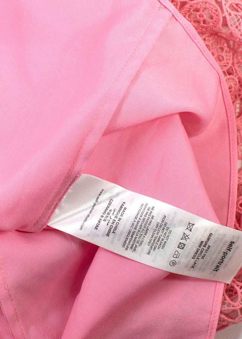 Self Portrait Kids  Pink Guipure  Lace Dress