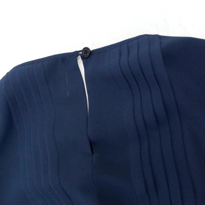 Alice by Temperley Navy Fringed Blouse