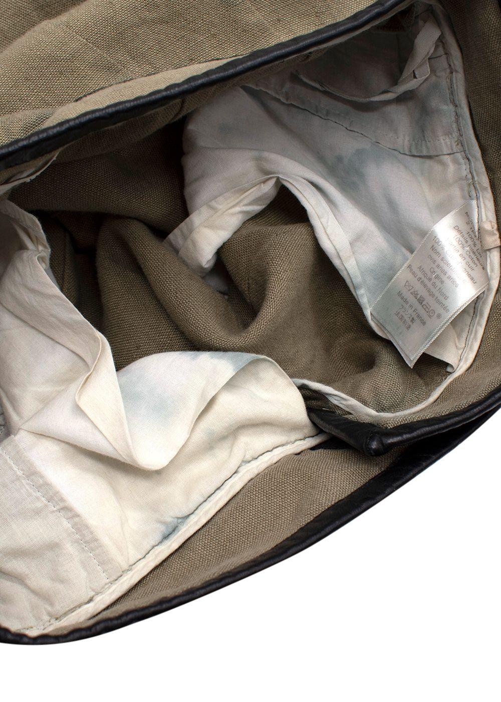 Celine Green Velcro Wide Leg Linen Trousers