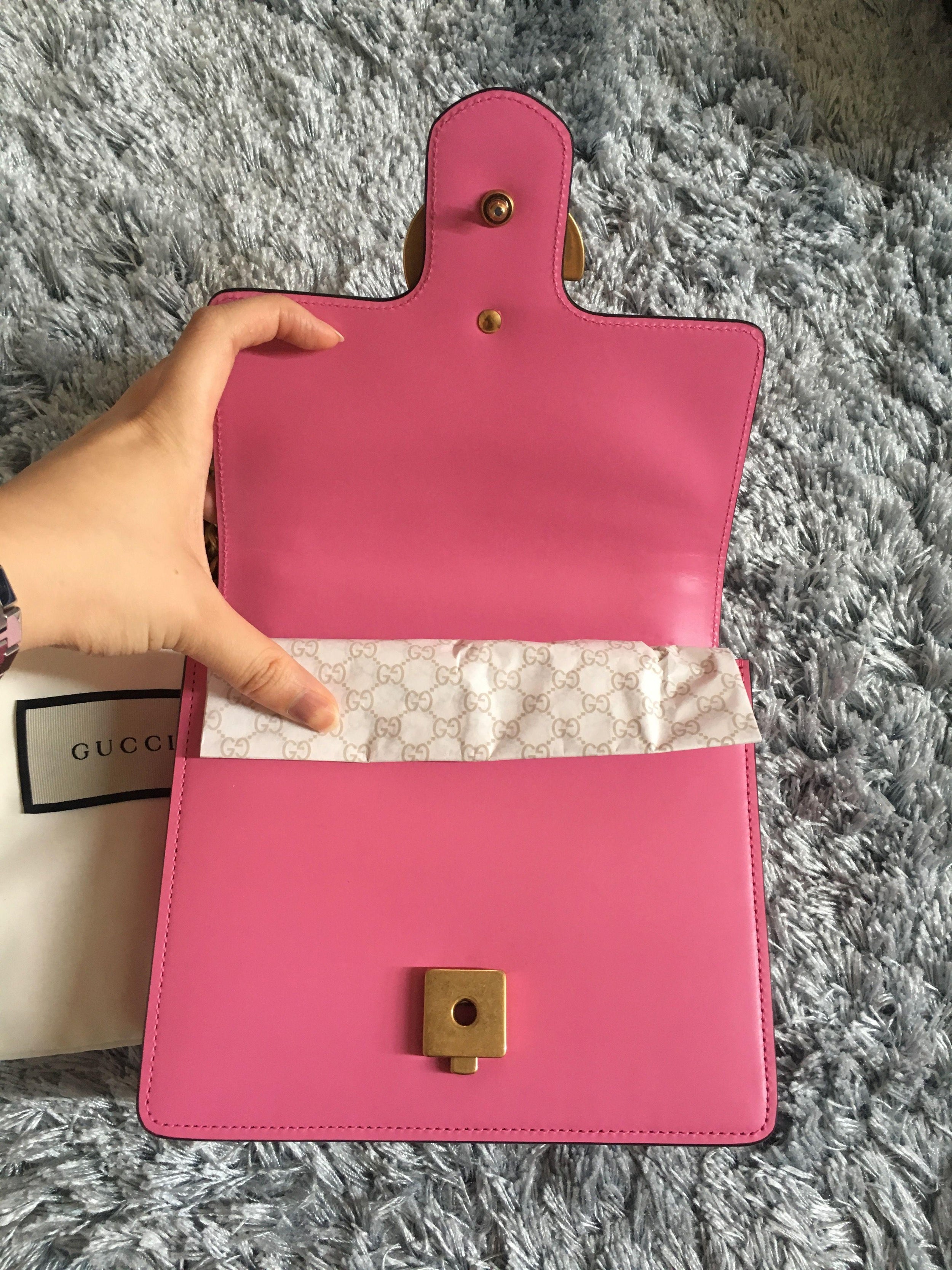 GUCCI SMALL MARMONT LEATHER BAG