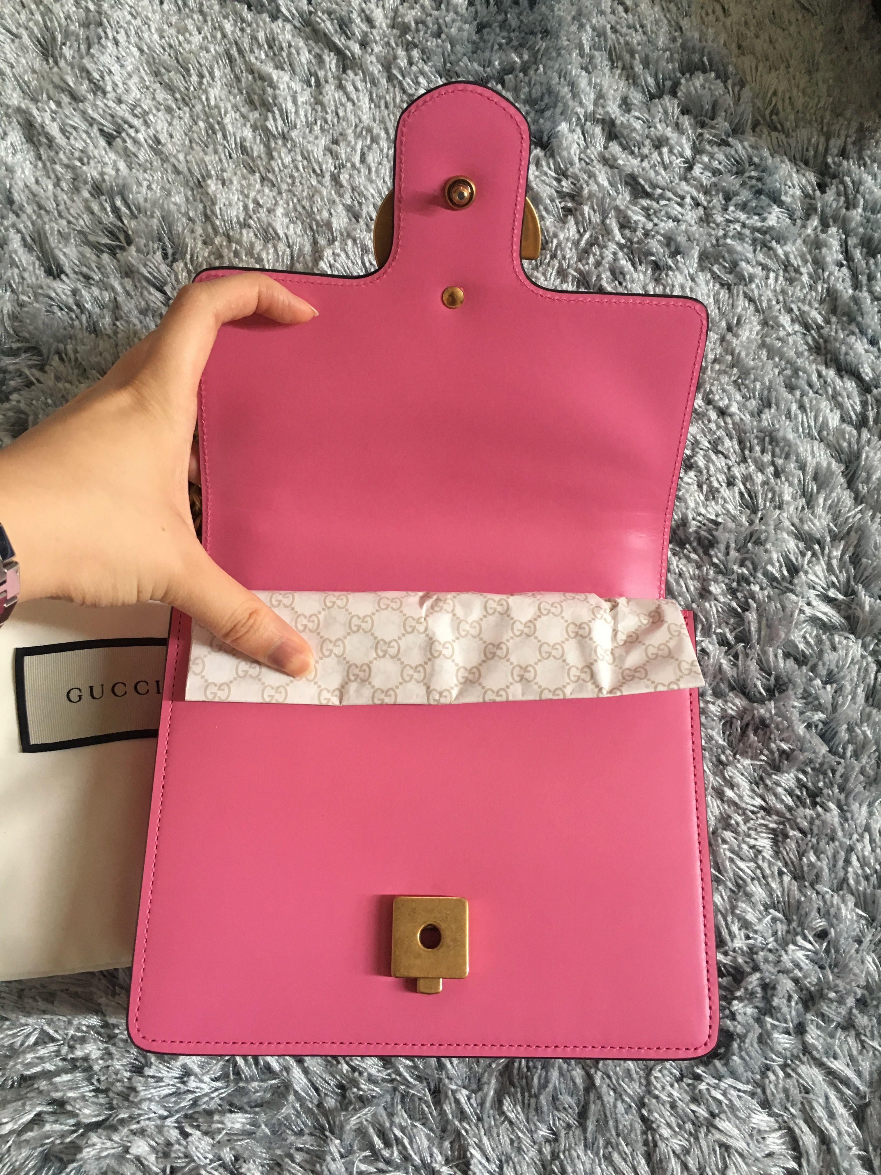 GUCCI SMALL MARMONT LEATHER BAG