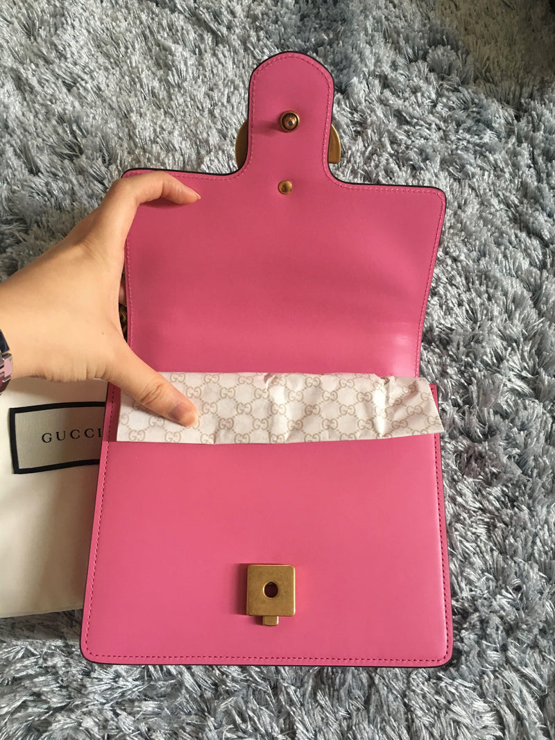 GUCCI SMALL MARMONT LEATHER BAG