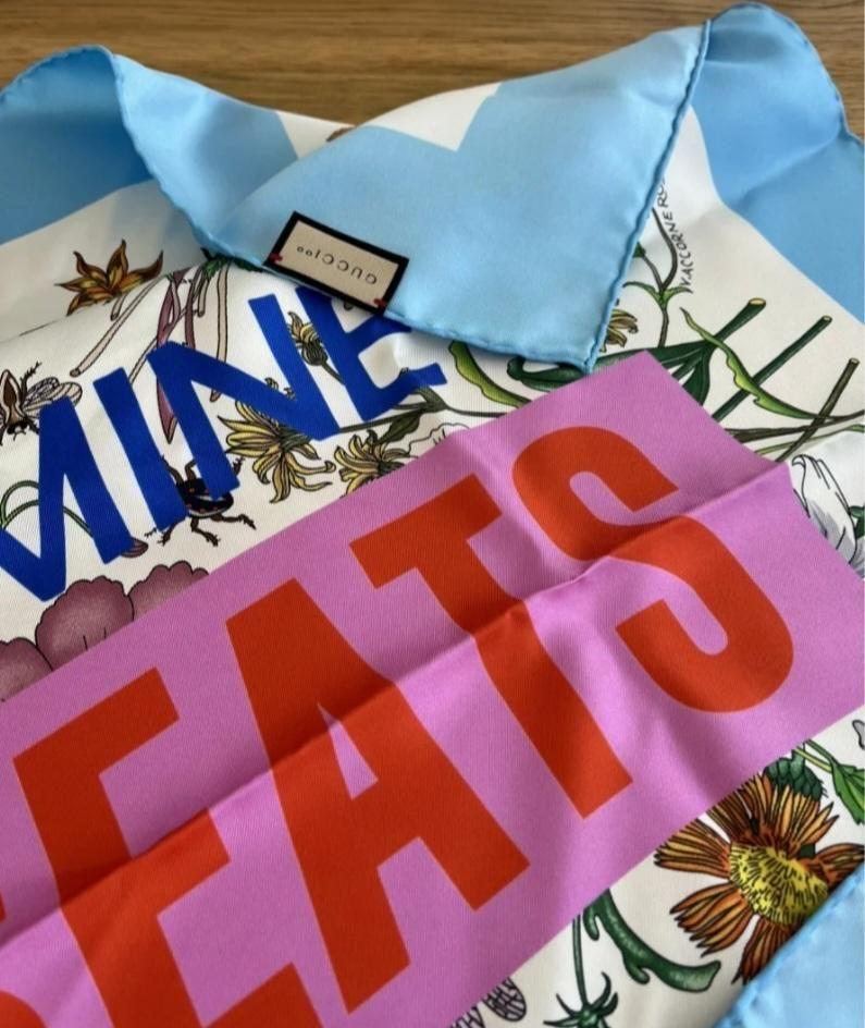 Gucci x Sony Music Collab Silk Scarf