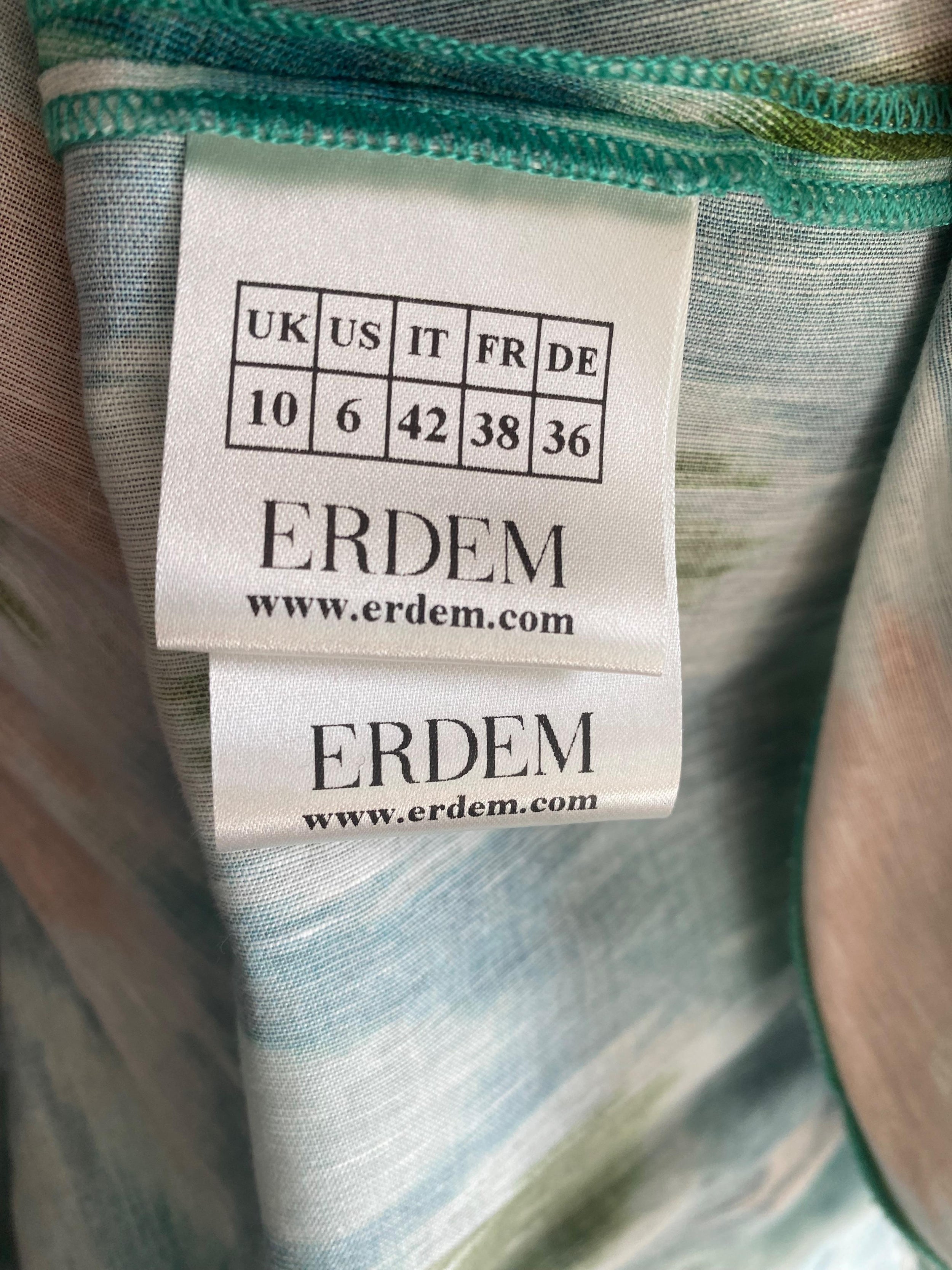 Erdem Ikat Print Linen Dress