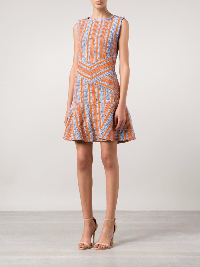 Carven Tweed Back Cutout Dress
