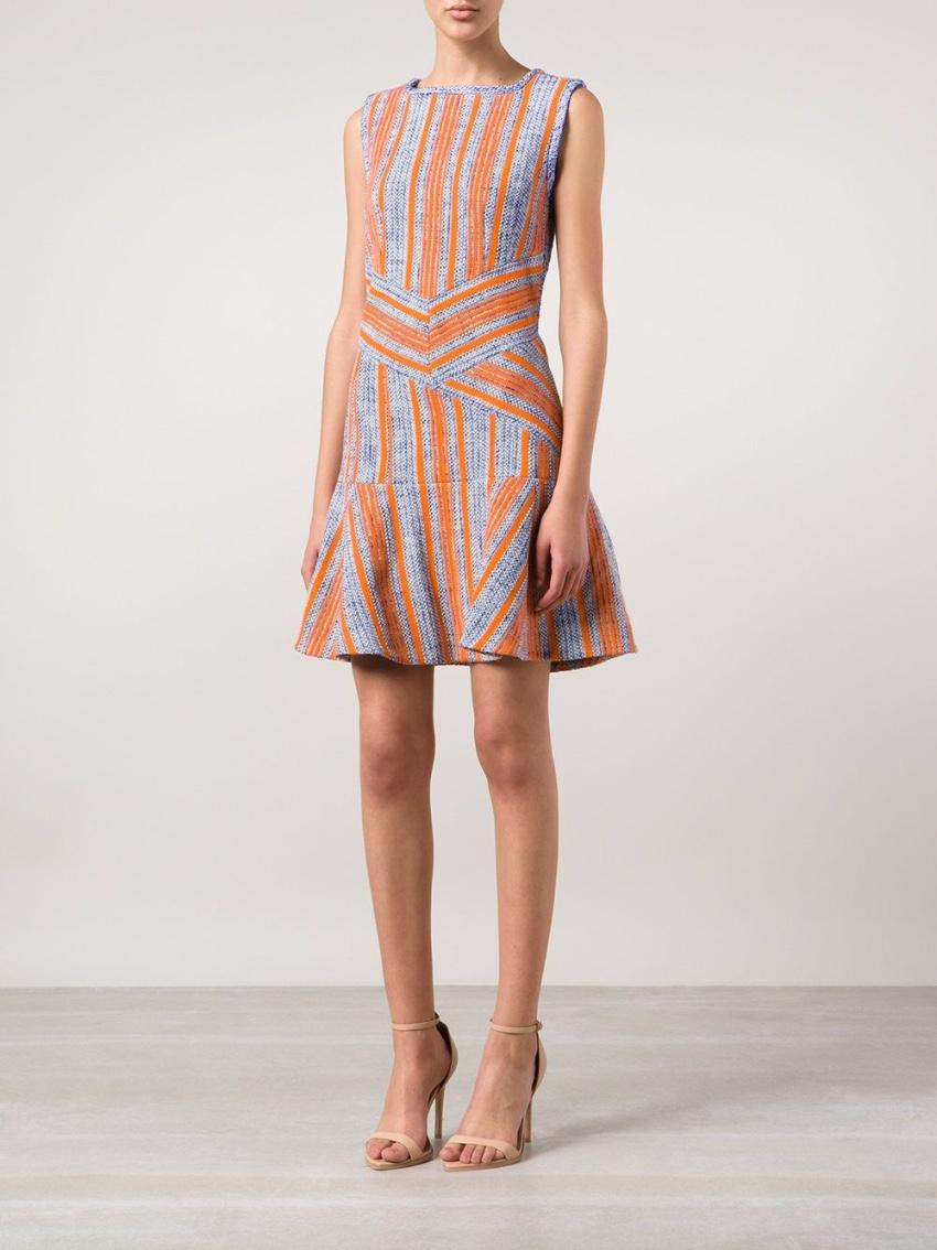 Carven Tweed Back Cutout Dress