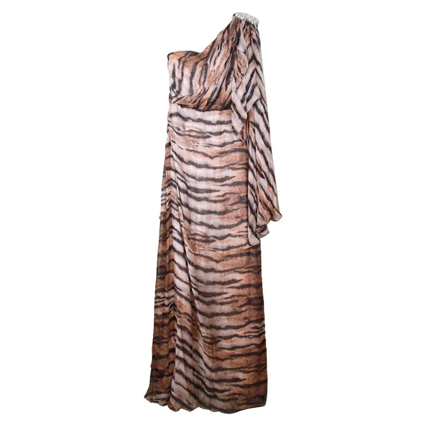 Malak ElEzzawy Couture Silk Tiger Dress