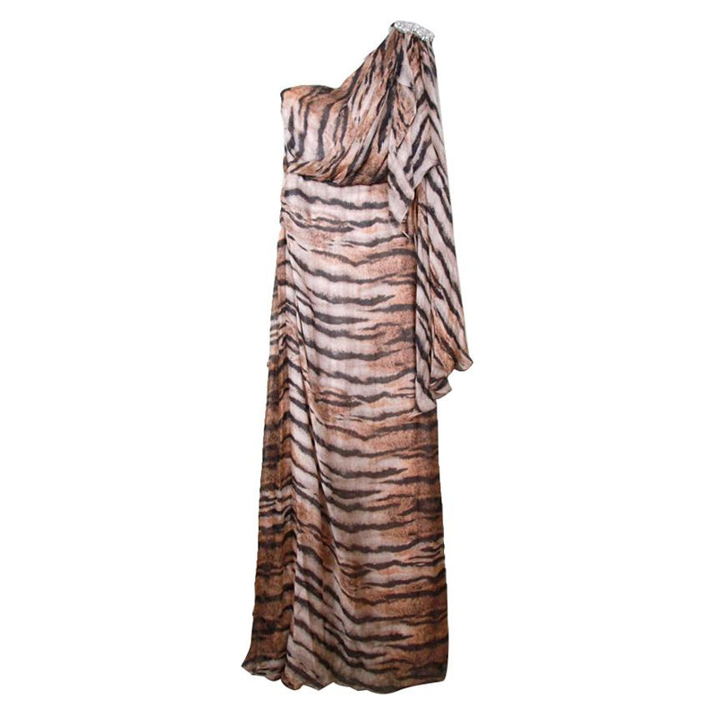 Malak ElEzzawy Couture Silk Tiger Dress