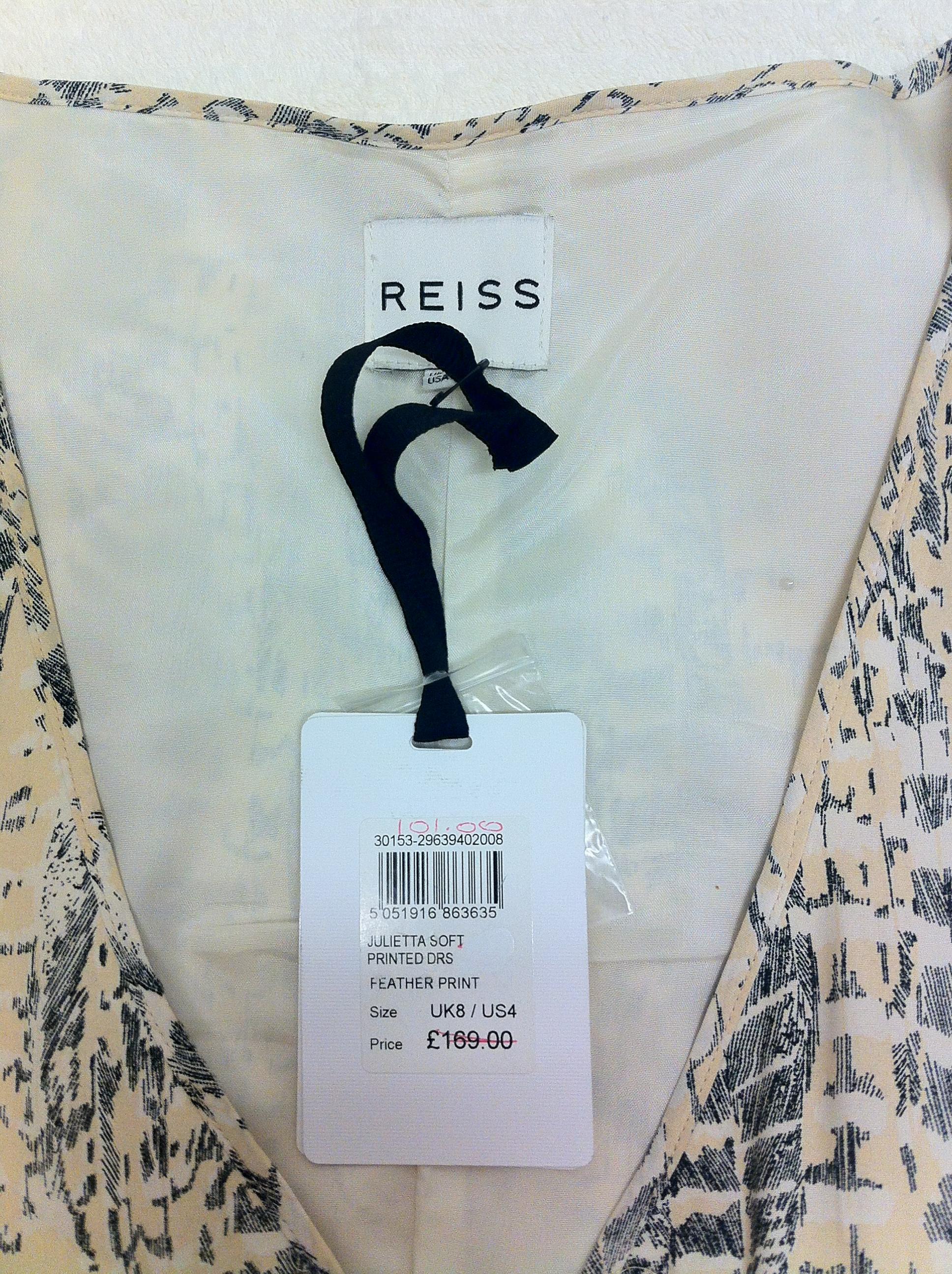 Reiss Feather Printed Dress