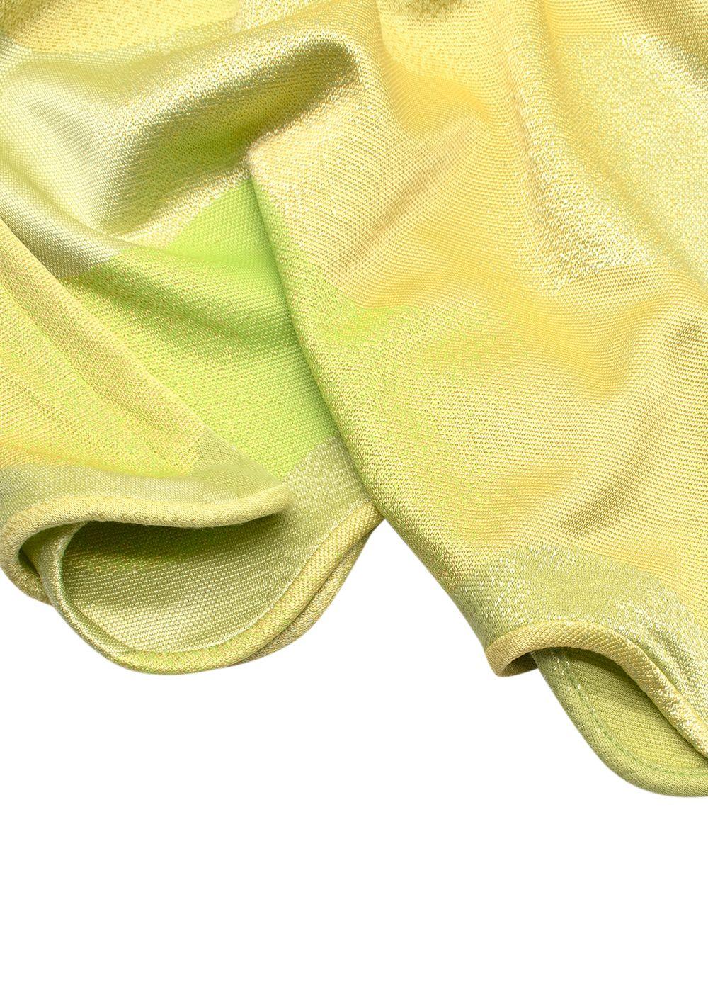 Alexis Chiara Lime Wave Cut Out Dress