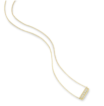 Bespoke Yellow Gold Diamond Bar Necklace