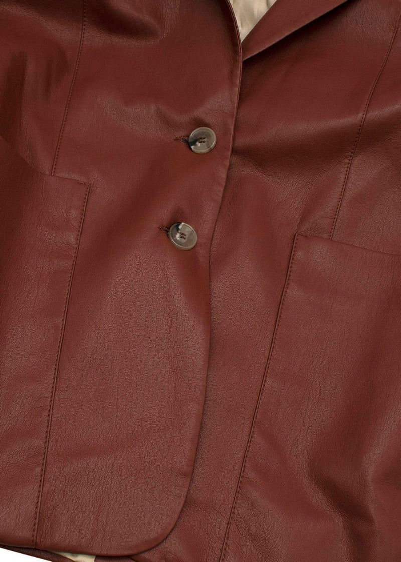 Nanushka Vegan-leather Evan Longline Blazer
