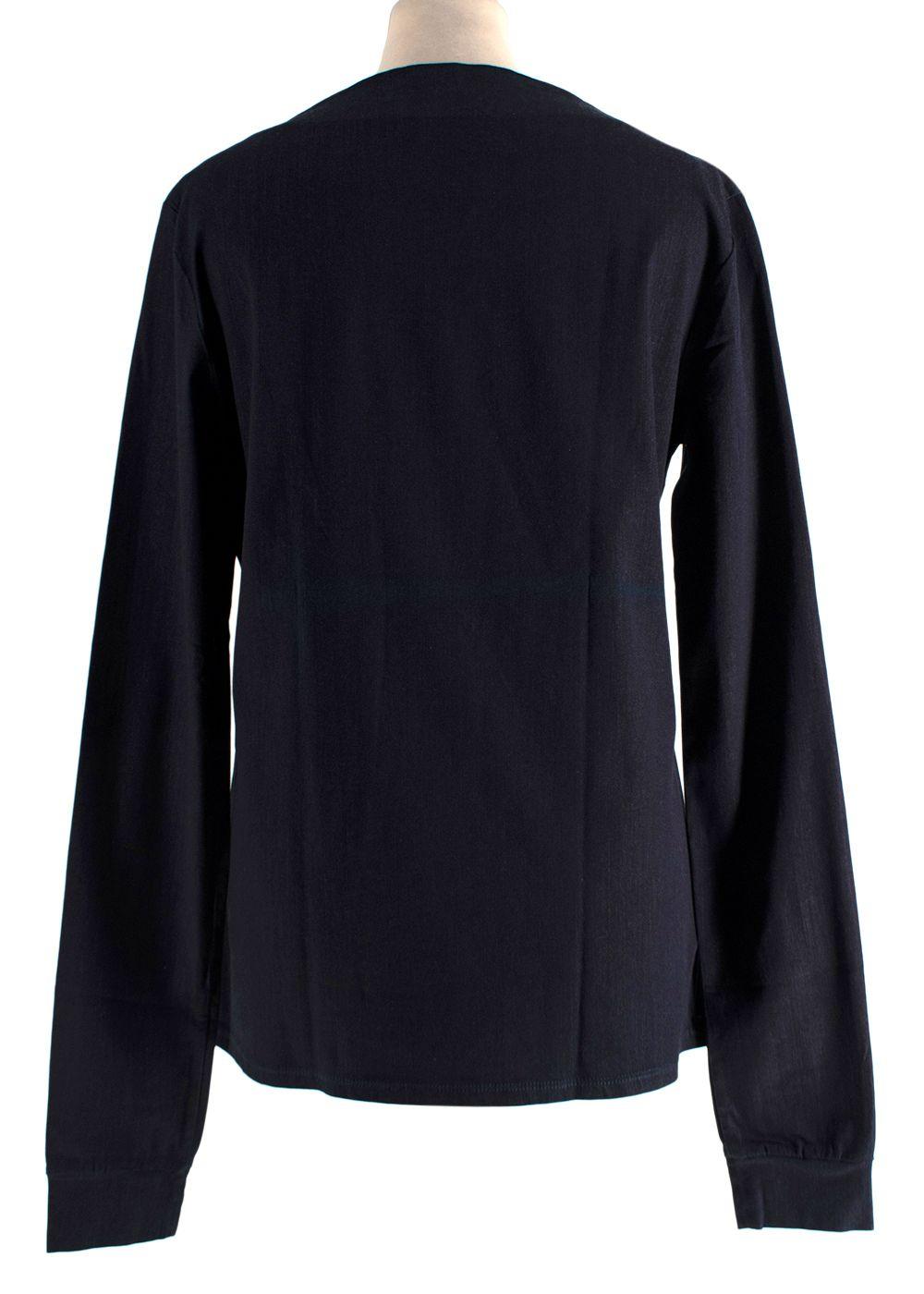 Prada Indigo Long Sleeve Top