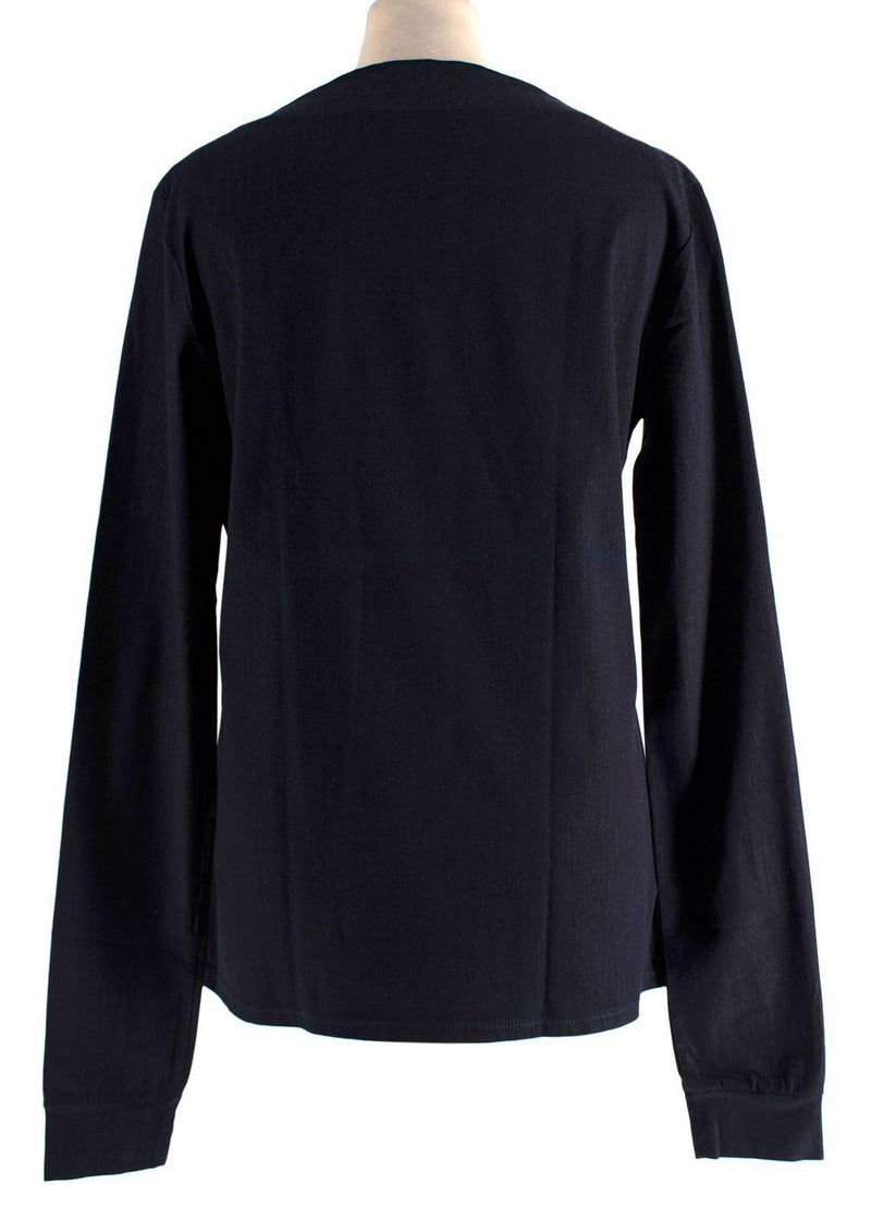 Prada Indigo Long Sleeve Top