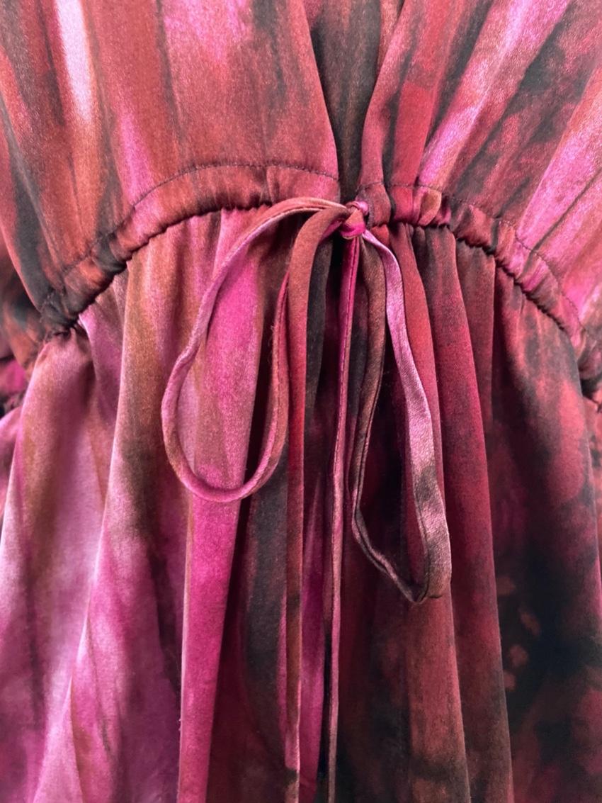 Alice + Olivia Burgundy Silk Top