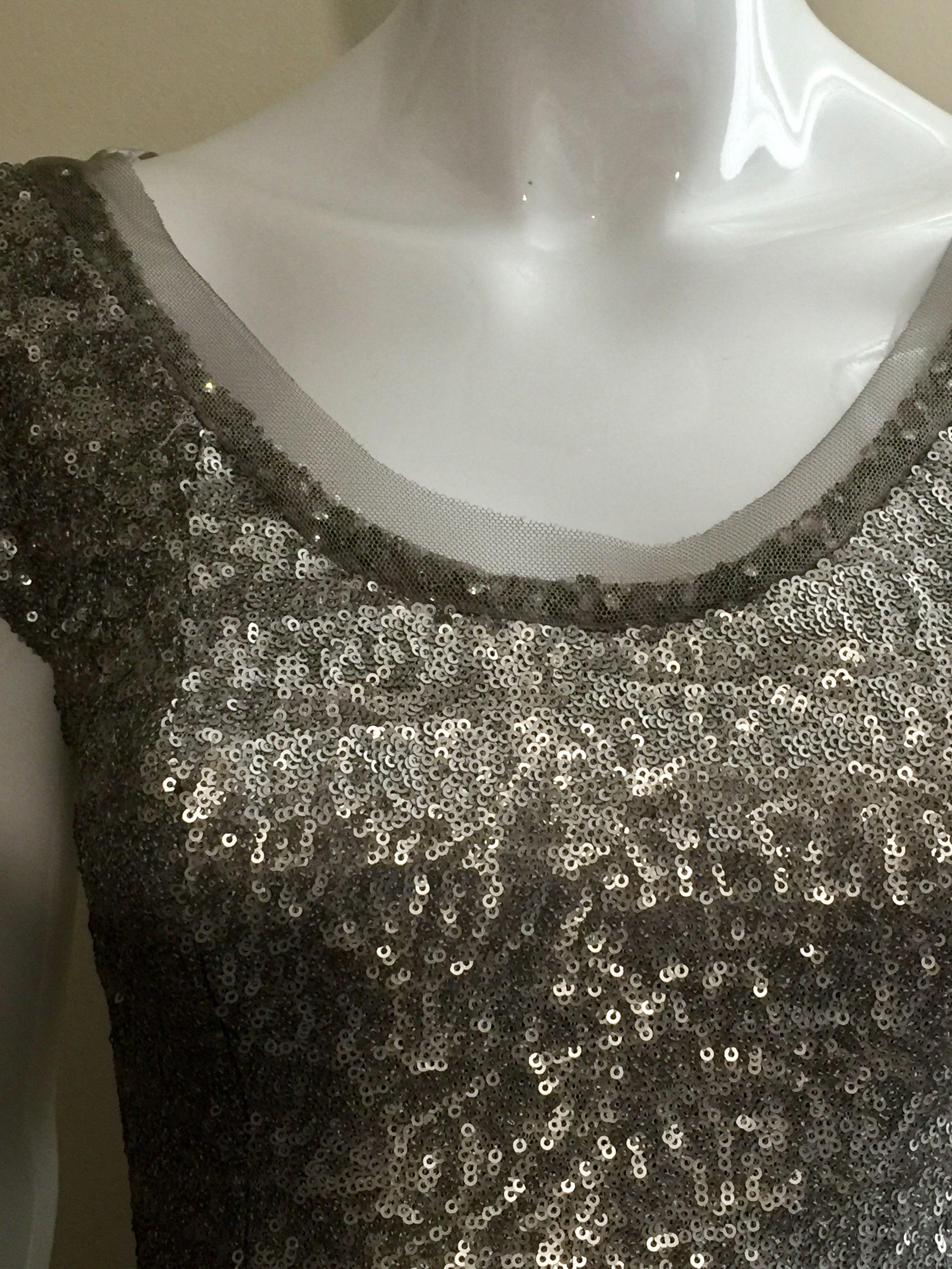 Silver sequin skater dress