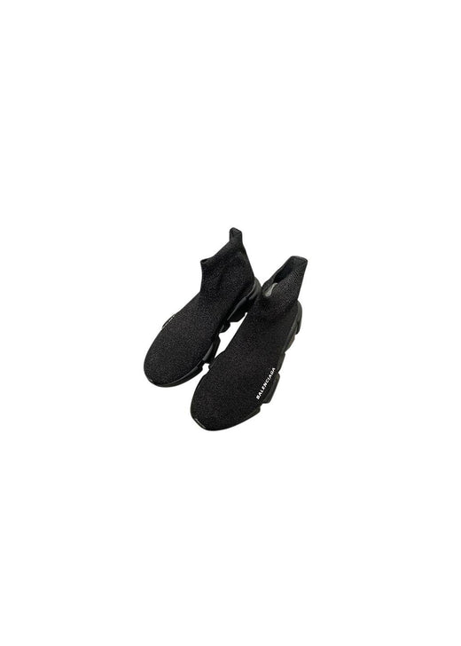 Black glitter stretch knit Speed trainers