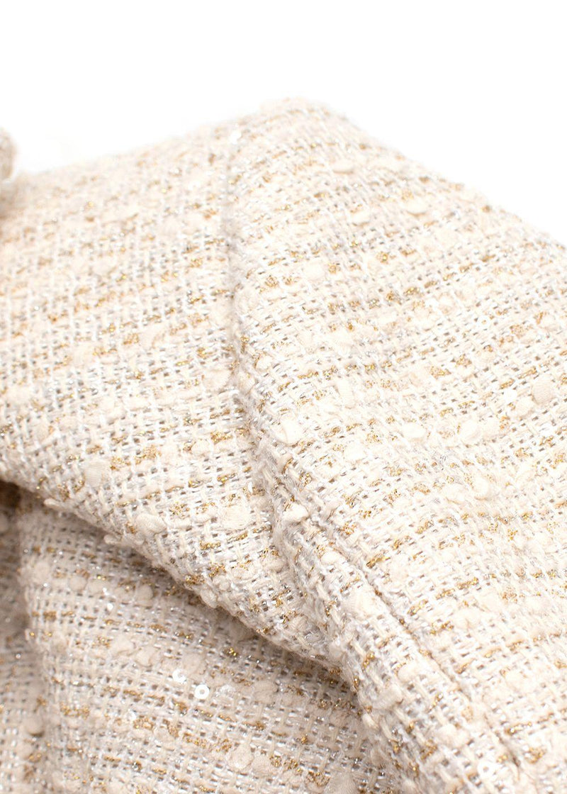 Self Portrait Cream Sequin Mini Blazer Dress