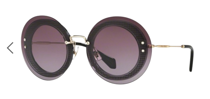 Miu Miu Black Round Sunglasses