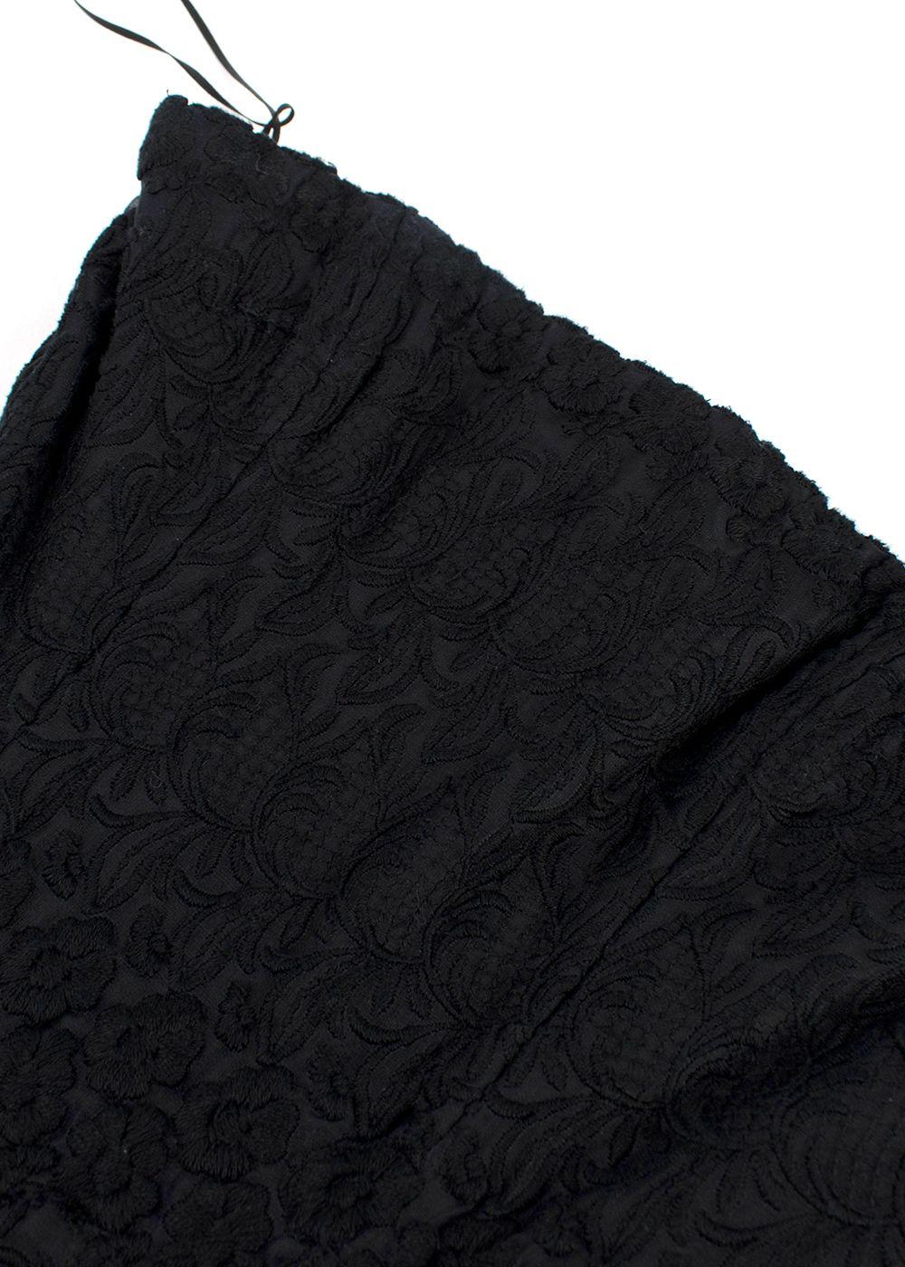 Giambattista Valli Black Cloque Strapless Mini Dress