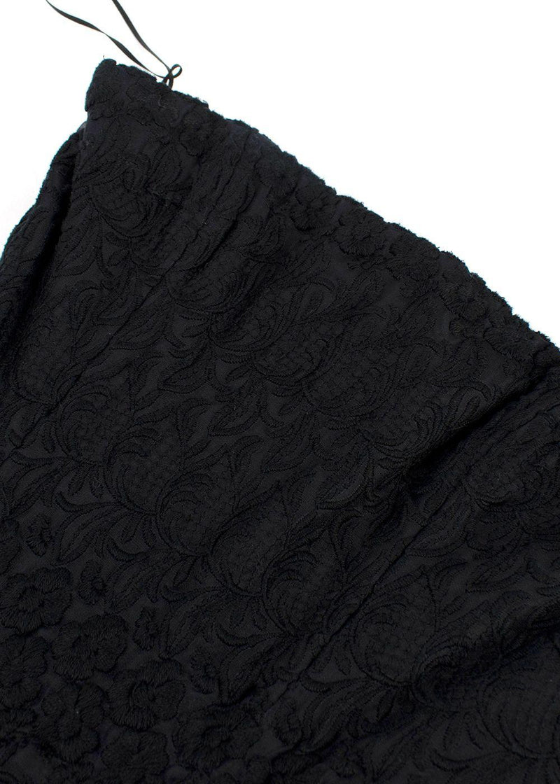 Giambattista Valli Black Cloque Strapless Mini Dress