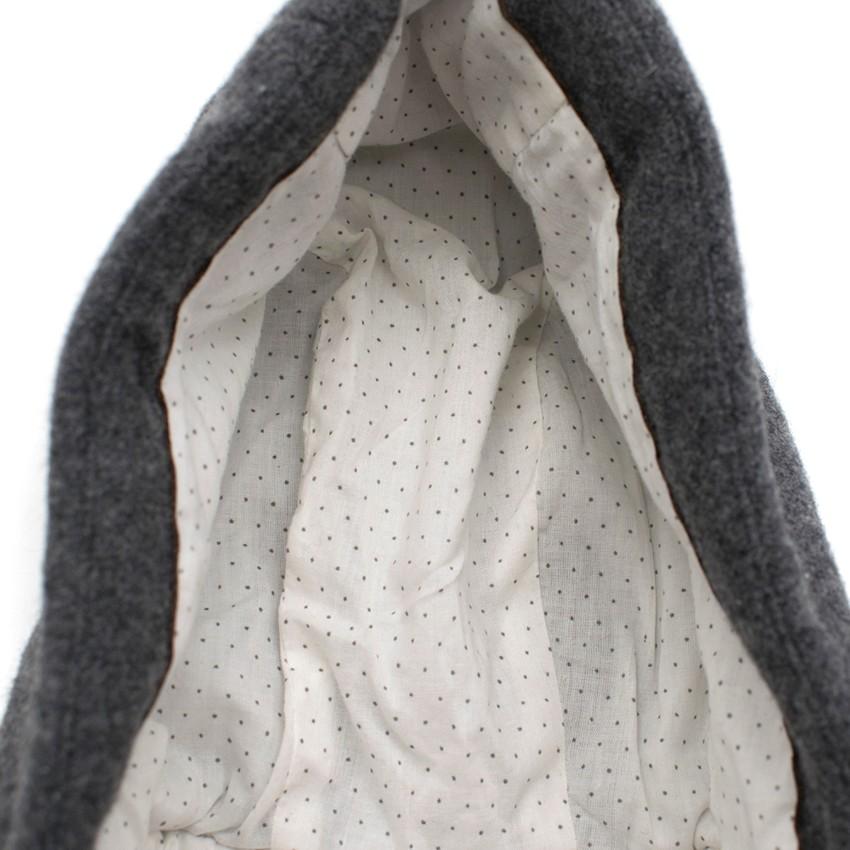 Bonpoint Girls' Grey Wool-blend Hooded Coat