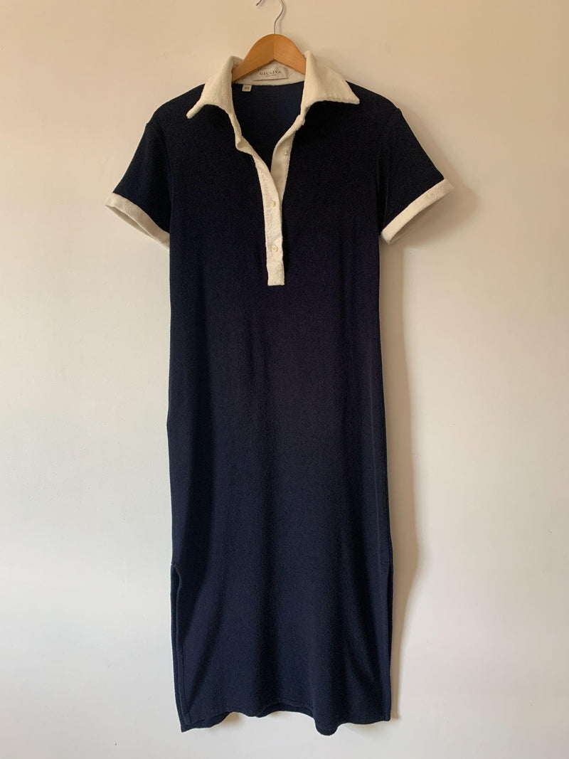 Giuliva Heritage Navy Towelling Dress