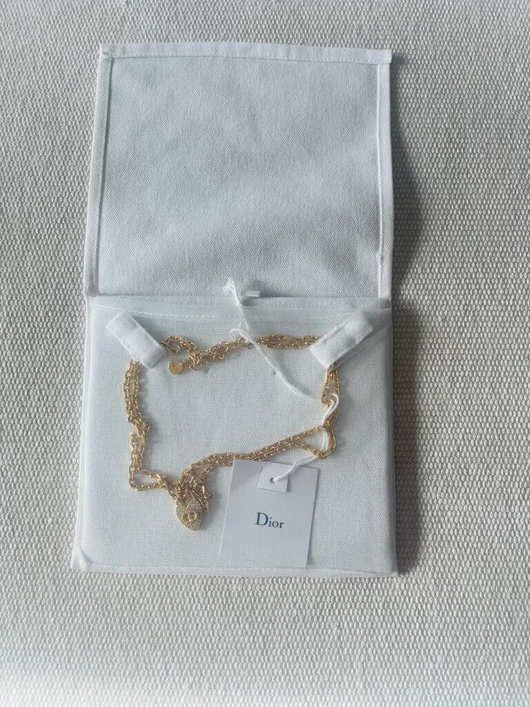 gold-tone metal CD Navy necklace