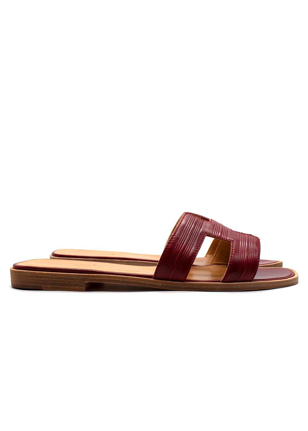 Hermes Veau Tamponne Oran Sandals