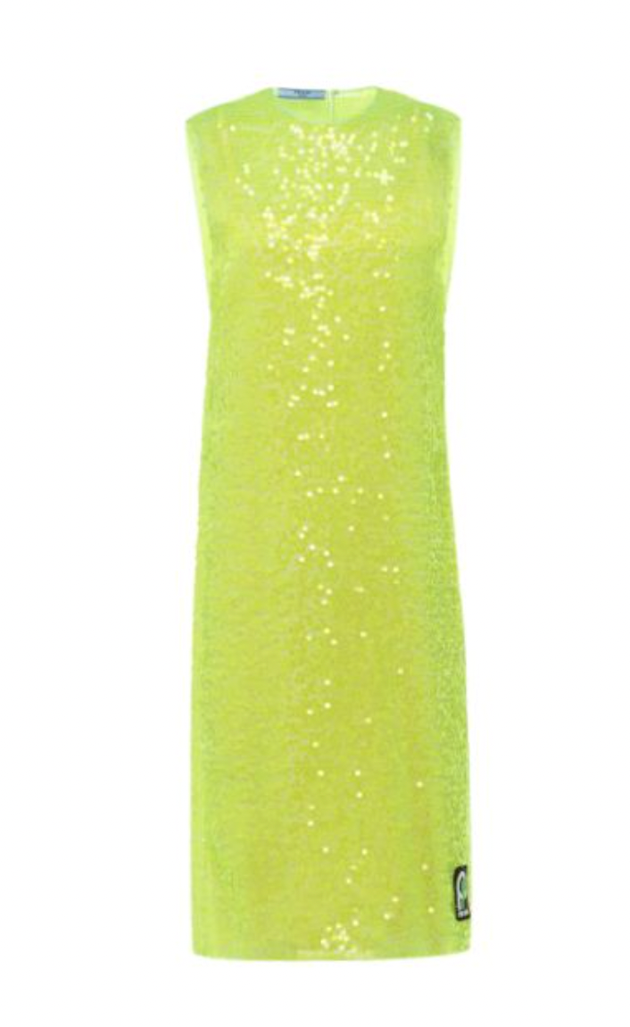 Neon Sequin Embellished Midi Dress