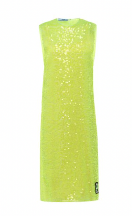 Neon Sequin Embellished Midi Dress