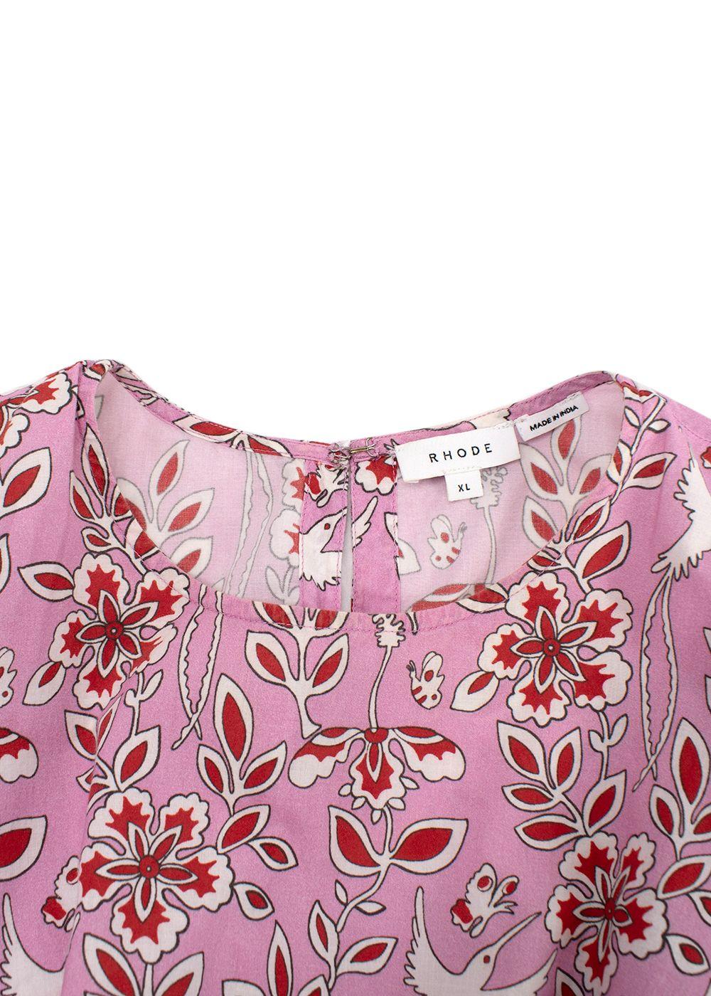 Rhode Ella Bird-Print Cotton Dress