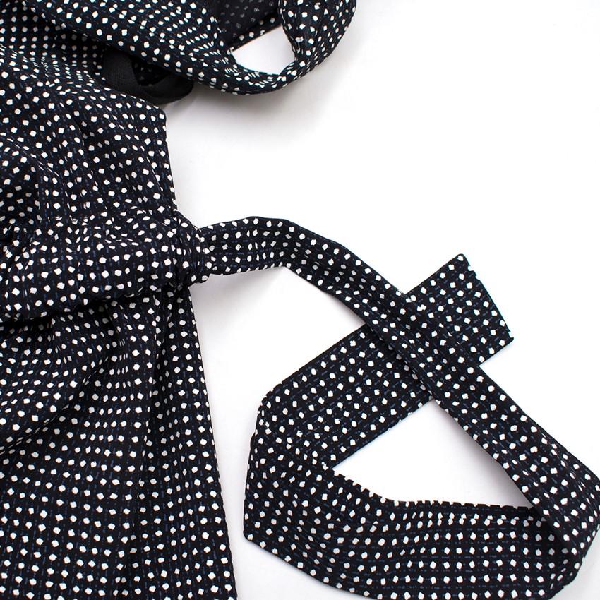 Marni Black Polkadot Tie Back Tunic