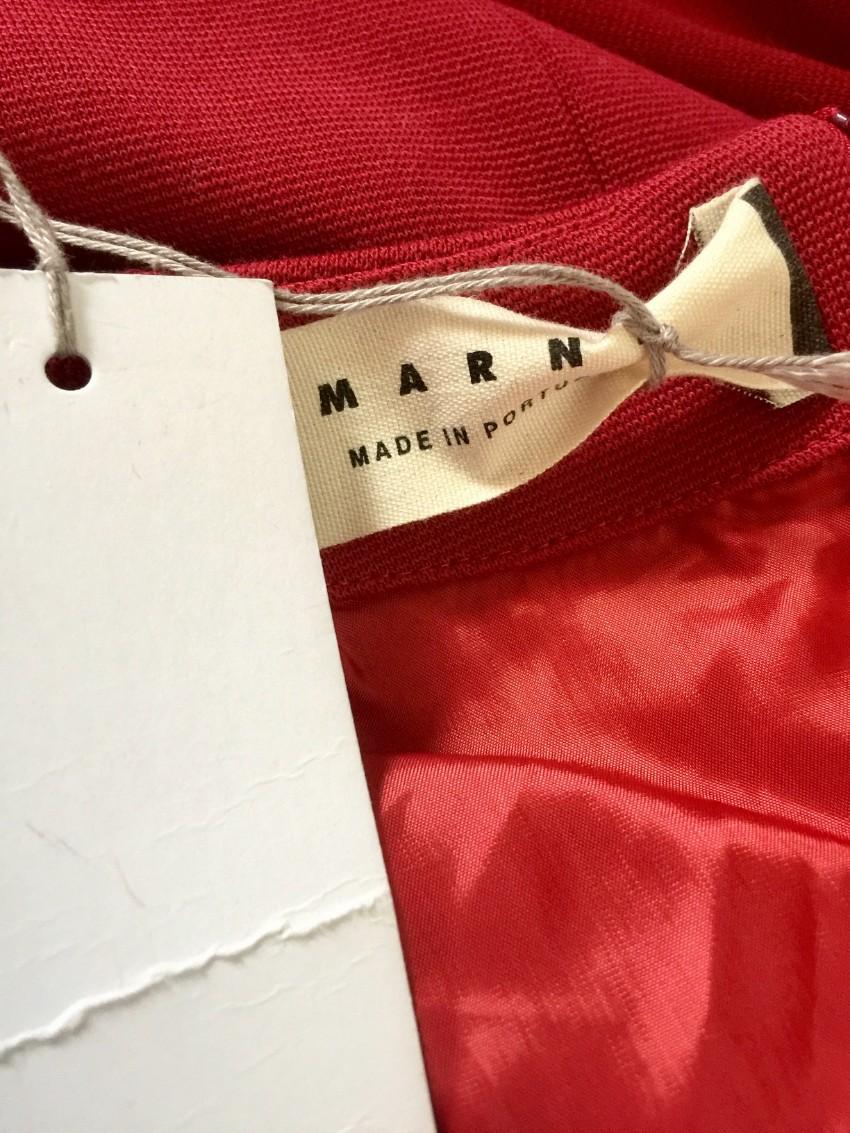 Marni Chilli Red Wool Blend Tunic Dress