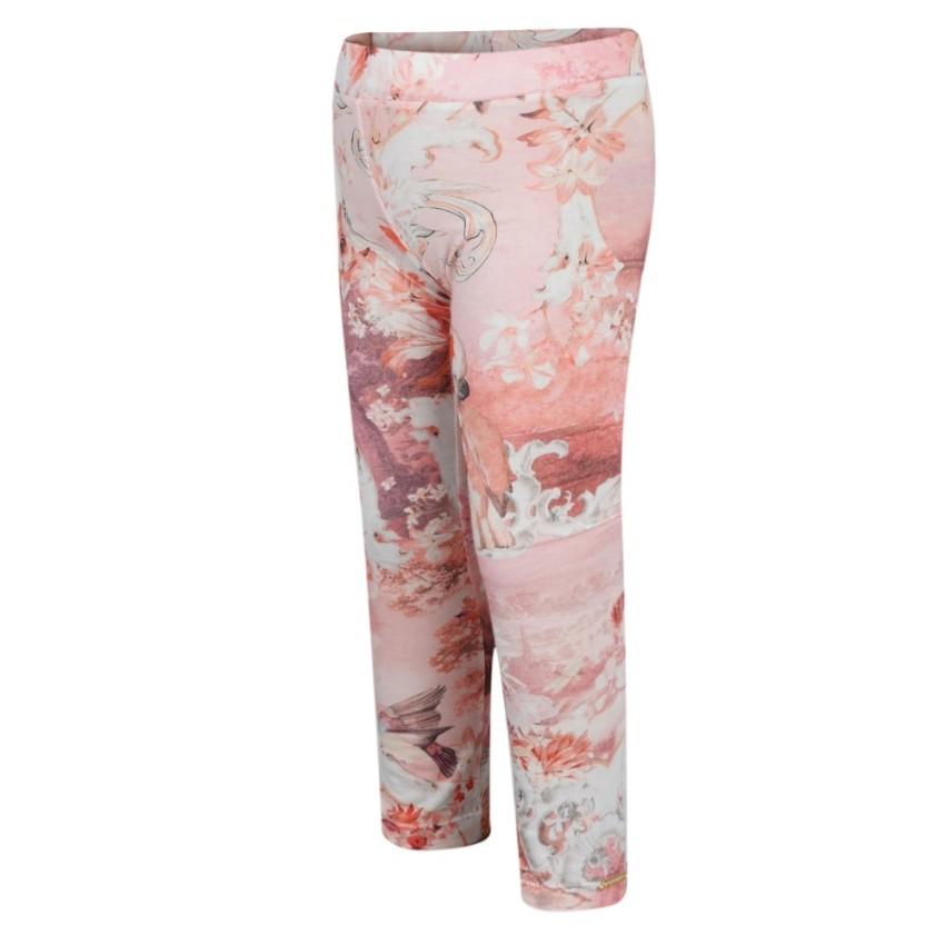 Roberto Cavalli gril's pink abstract-print leggings