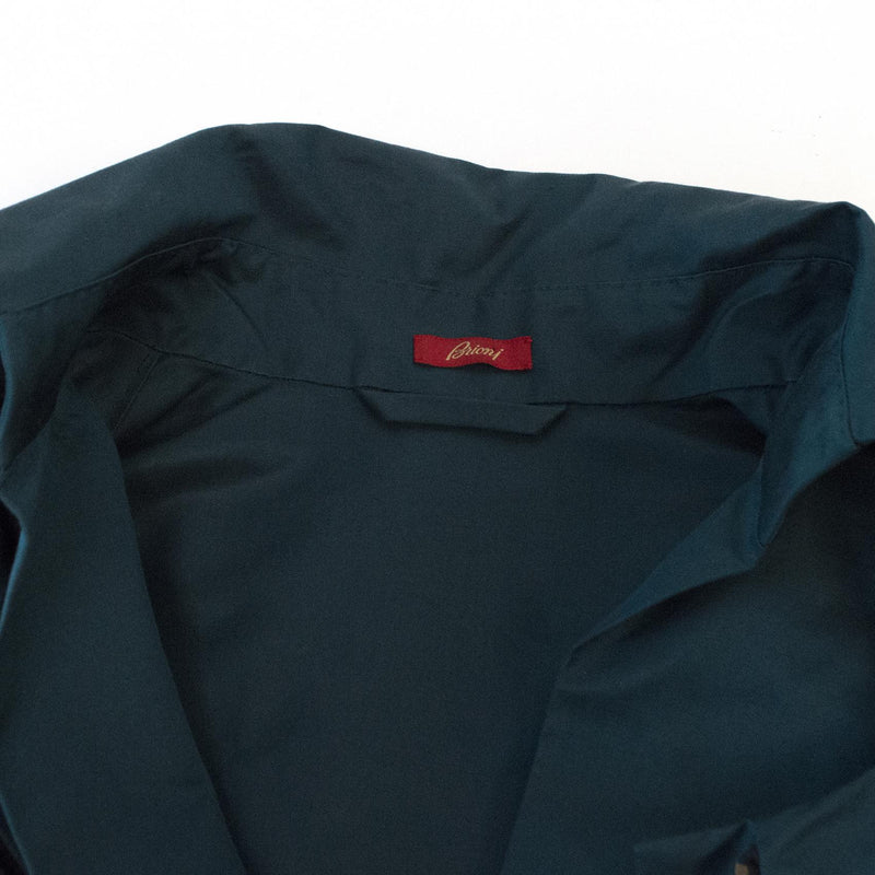 Brioni Blue Long Trench Coat