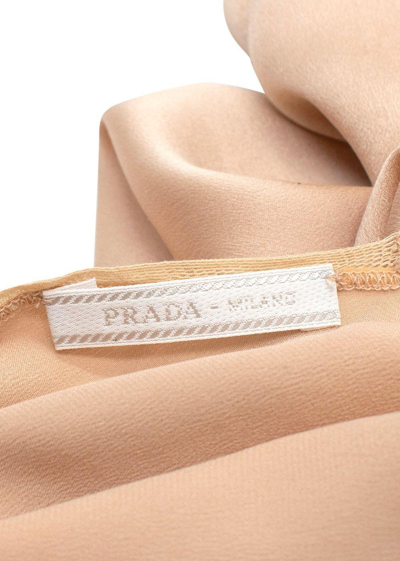 Prada Champagne Silk Slip Dress