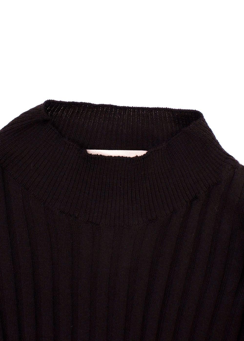 Bottega Veneta Dark Brown Long Sleeve Ribbed Top