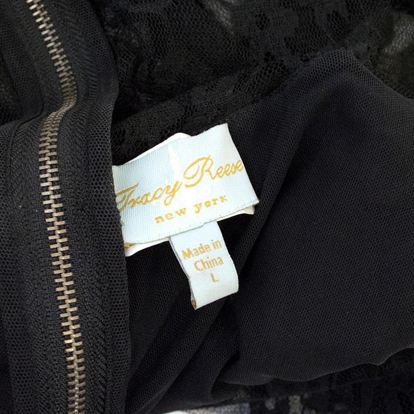 Tracy Reese Grey Jersey Dress with Black Lace