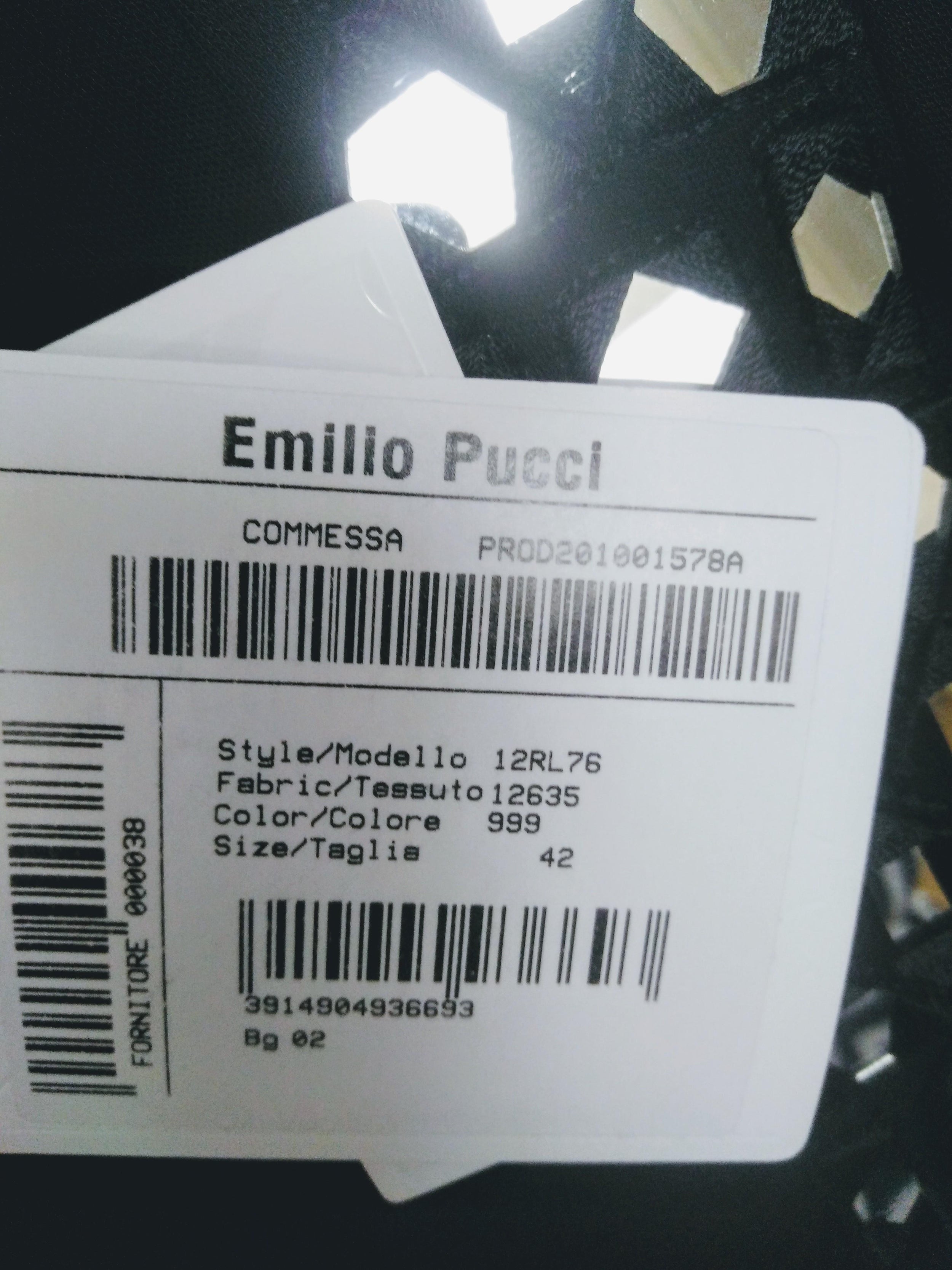 Emilio Pucci Embellished Black Dress