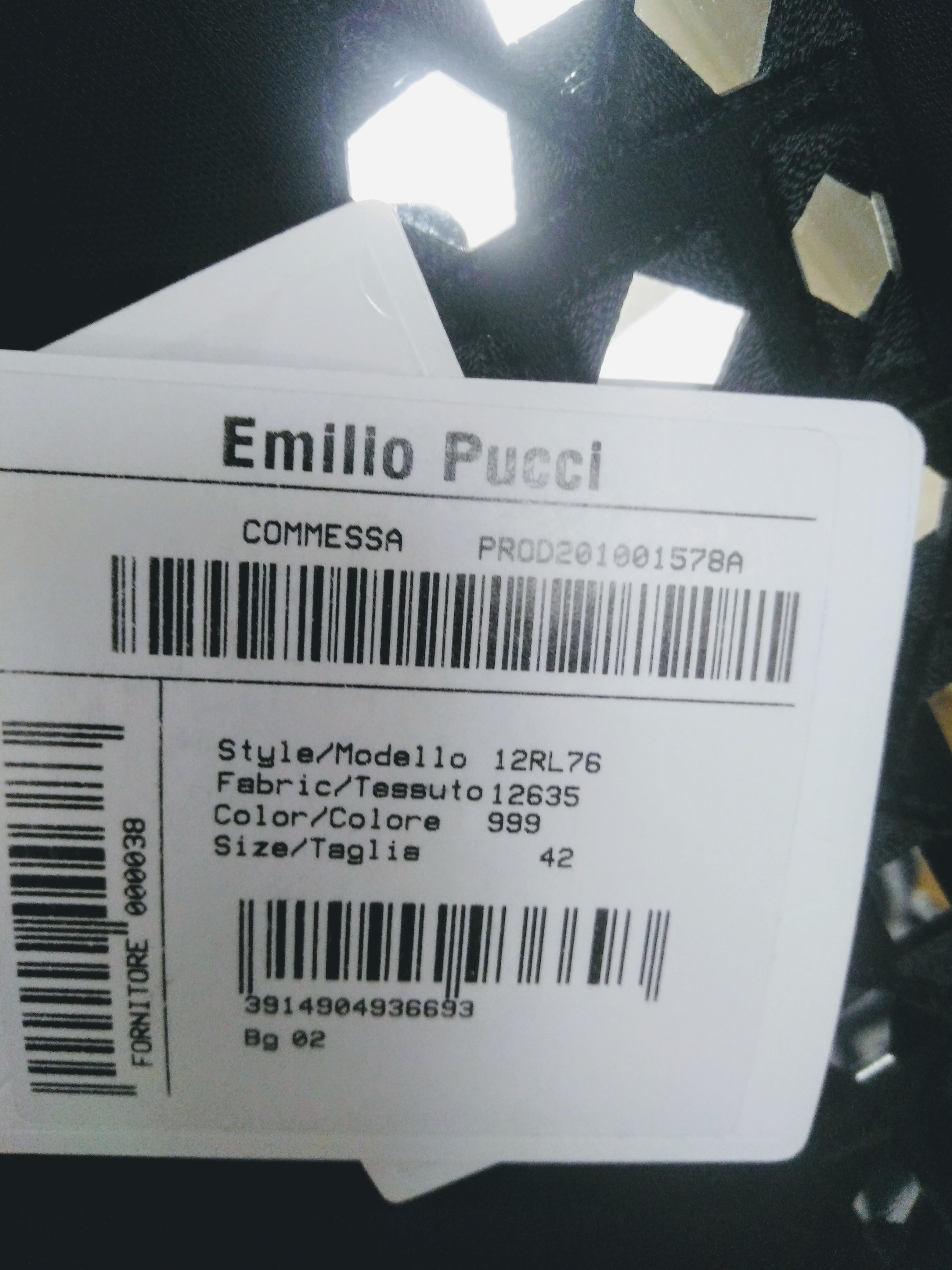 Emilio Pucci Embellished Black Dress