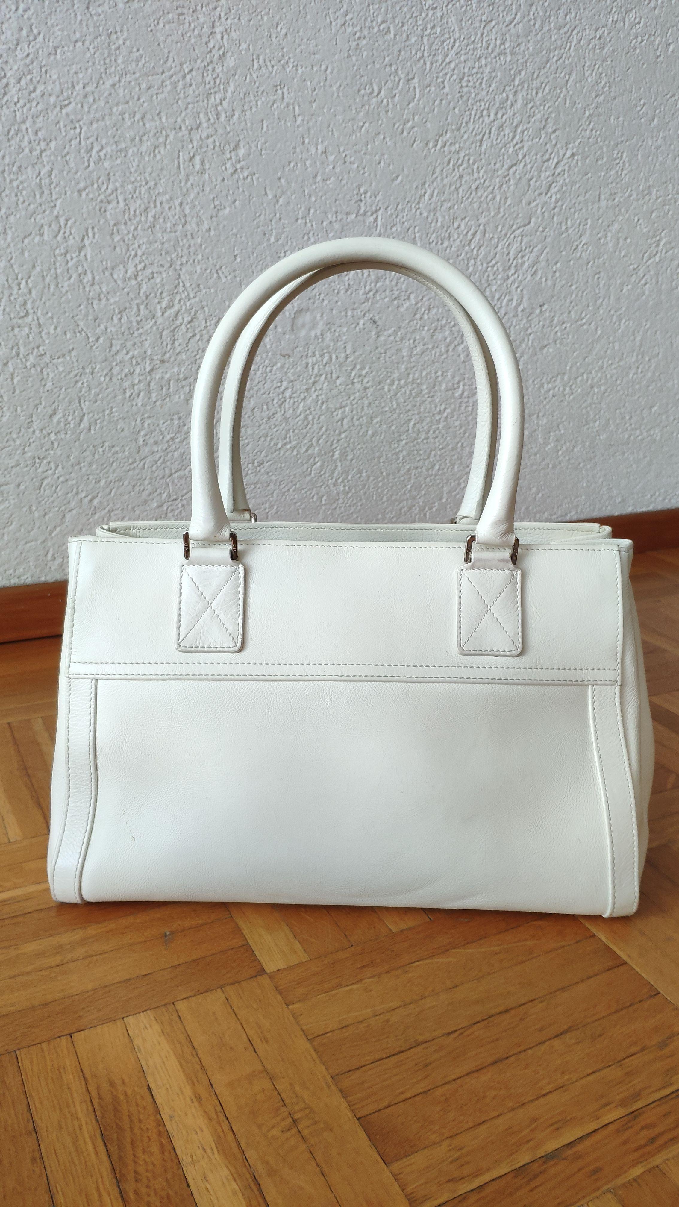 White leather Flight bag