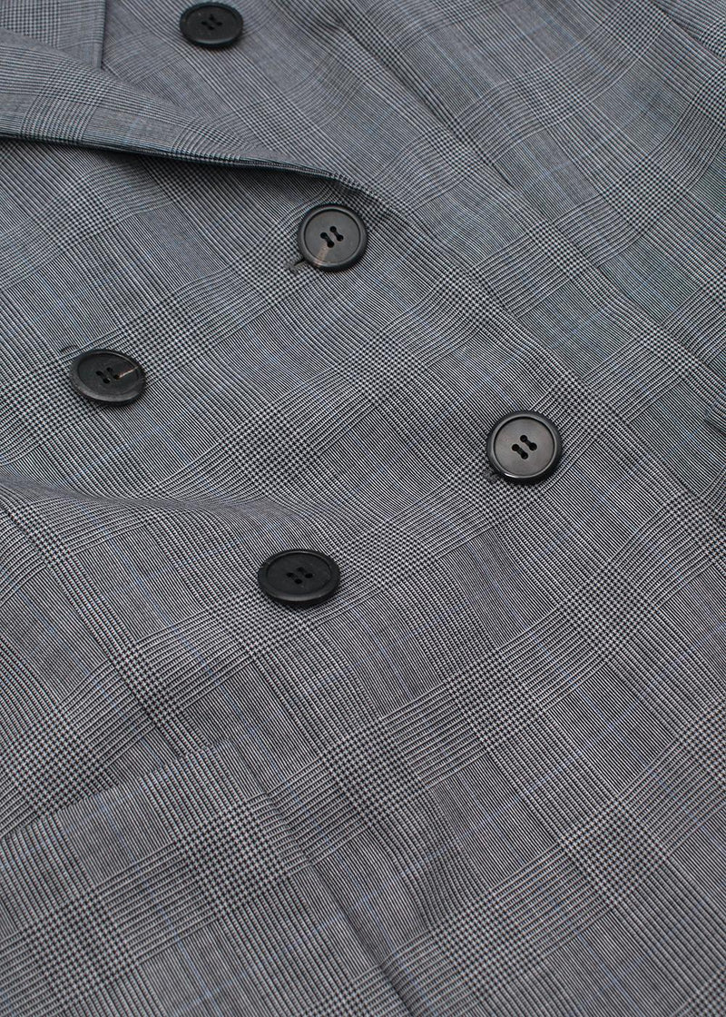 Prada Grey wool Prince of Wales checked blazer