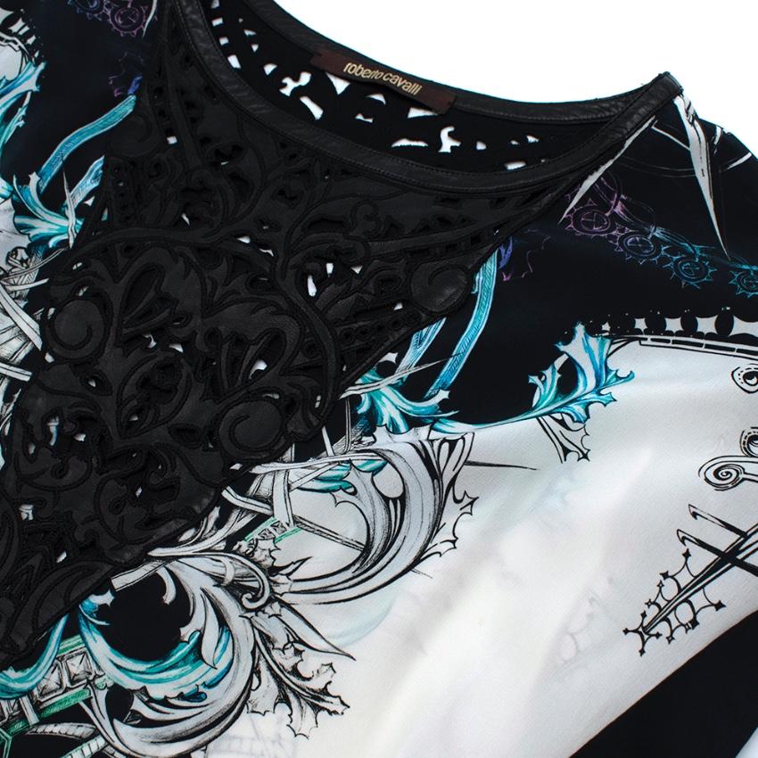 Roberto Cavalli Printed Embroidered Shift Dress