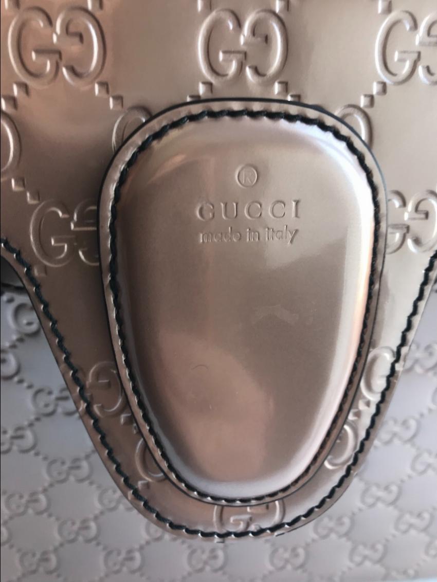 Gucci Guccissimo Emily Patent Leather Shoulder bag