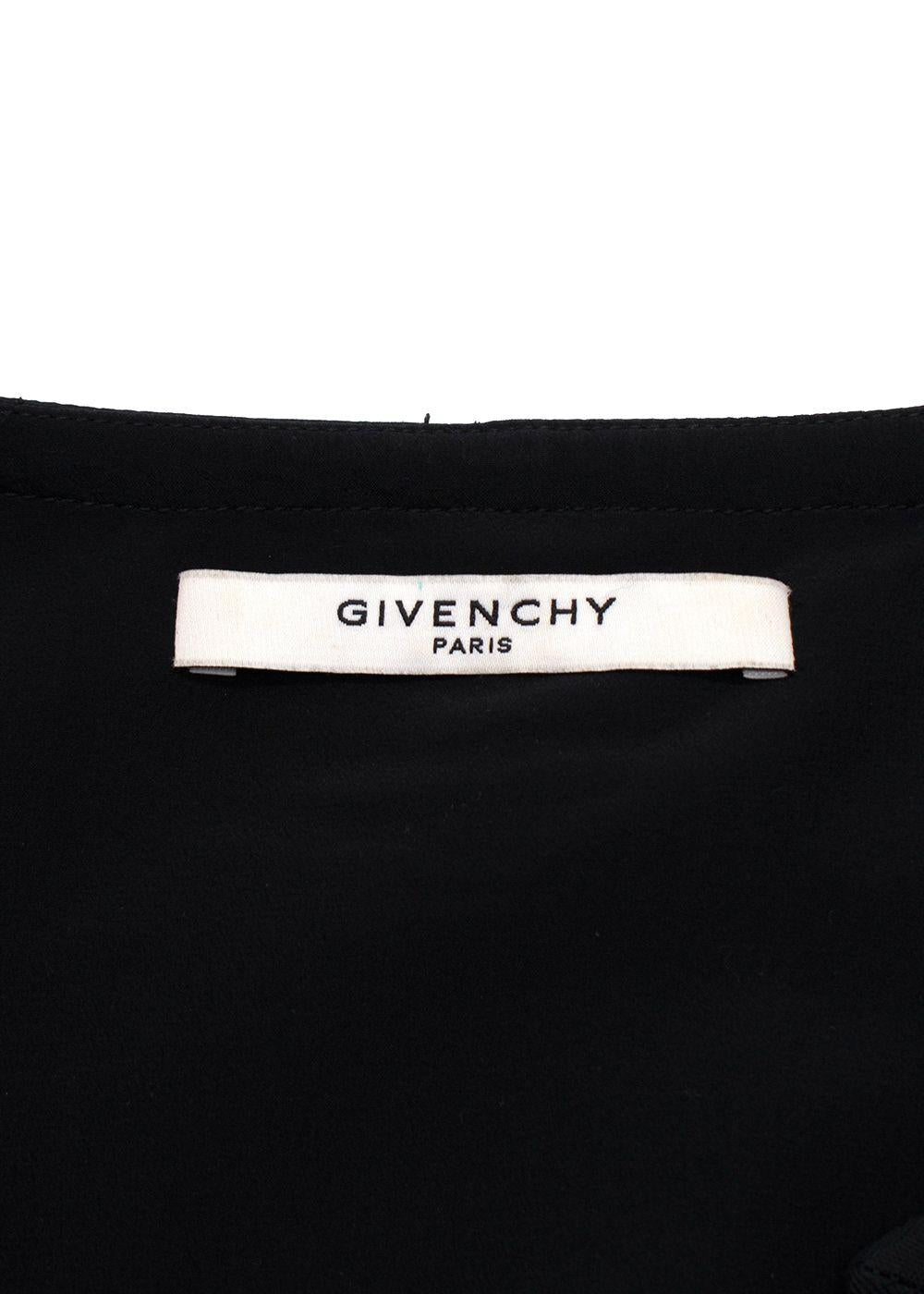 Givenchy Black  Belted  Silk Blend Utility Jacket