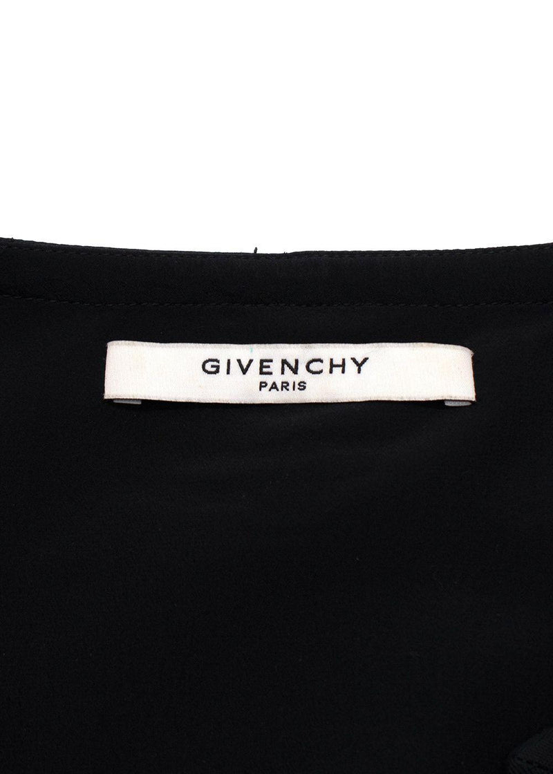 Givenchy Black  Belted  Silk Blend Utility Jacket